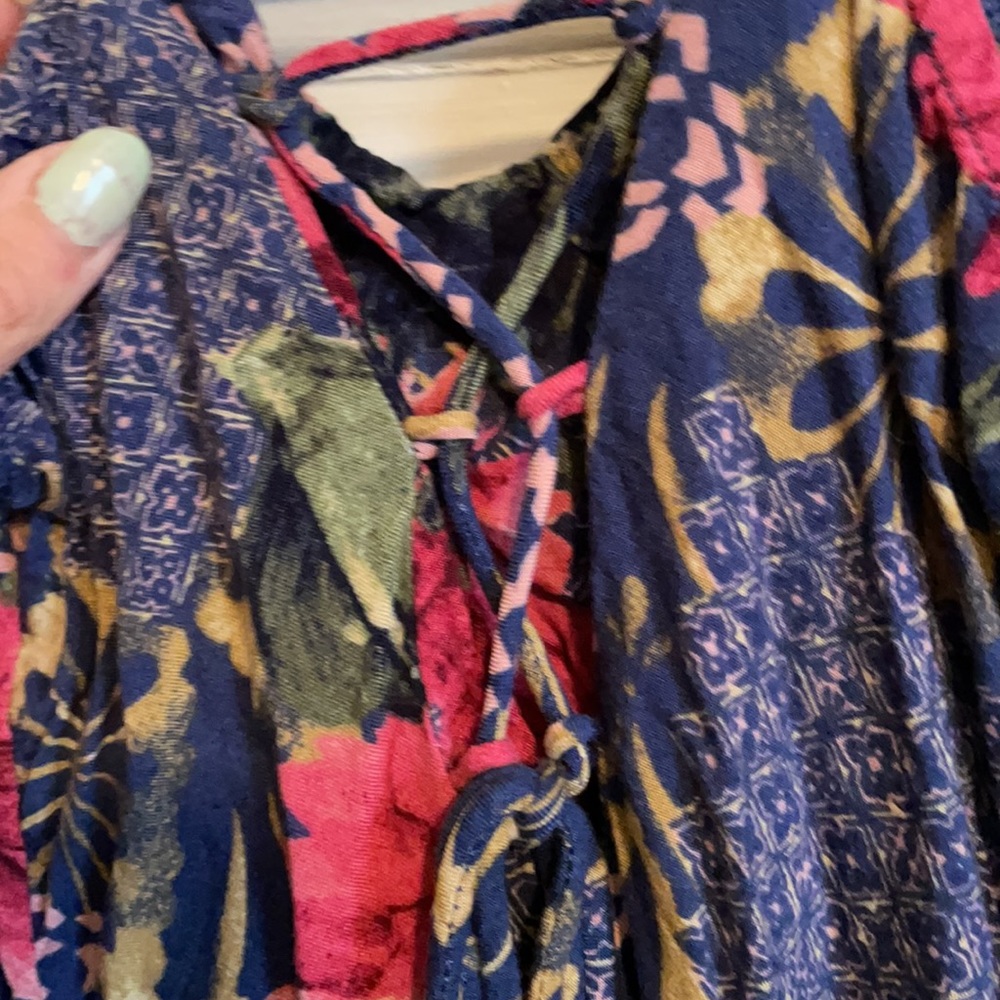 Floral button up sundress A&F Small - Picture 3 of 8